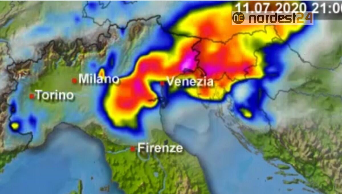 Maltempo 11 luglio tra Friuli e Veneto: previsioni da paura - 