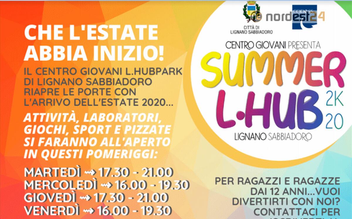 Summer L.HUB: le iniziative del Centro Giovani Lignano Sabbiadoro - 