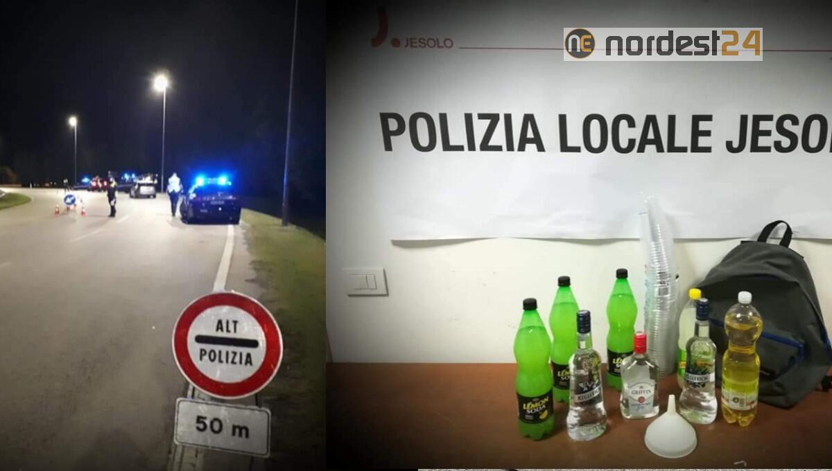 Un'altra notte di controlli a Jesolo: gli interventi della Polizia Locale - 