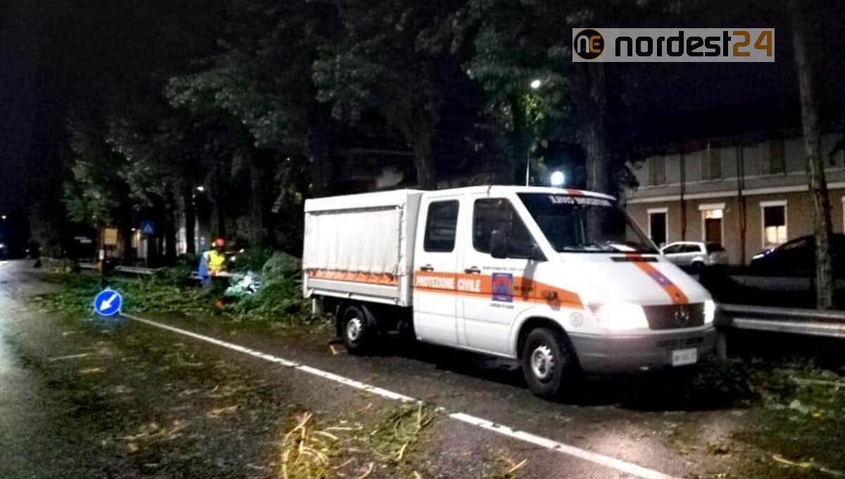 Notte di lavoro per la Protezione Civile di Udine - 
