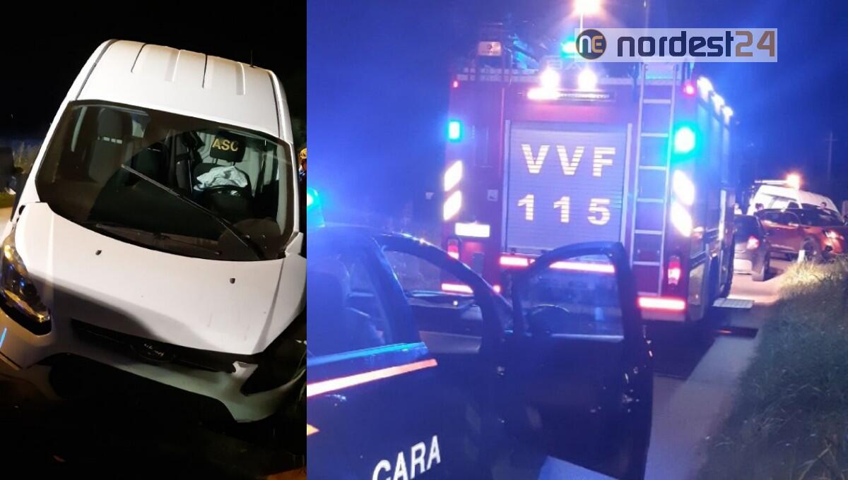 Incidente a Basiliano: furgone finisce contro un muretto, un ferito - 