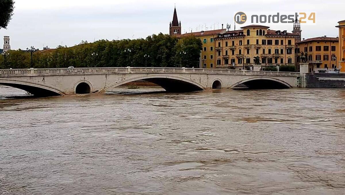 Attesa nel Veronese per il picco di piena dell'Adige - 