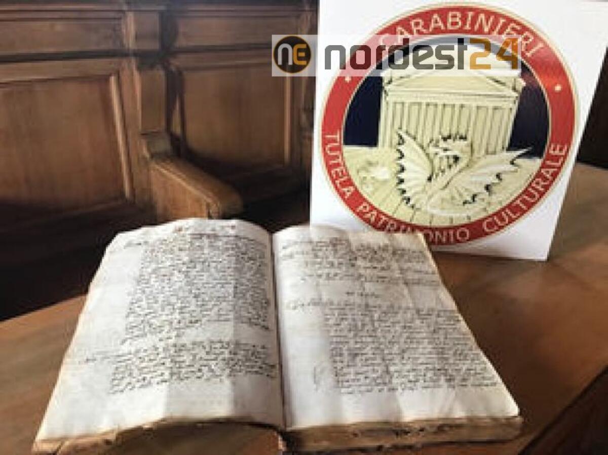 Recuperato manoscritto 1540 sottratto - 