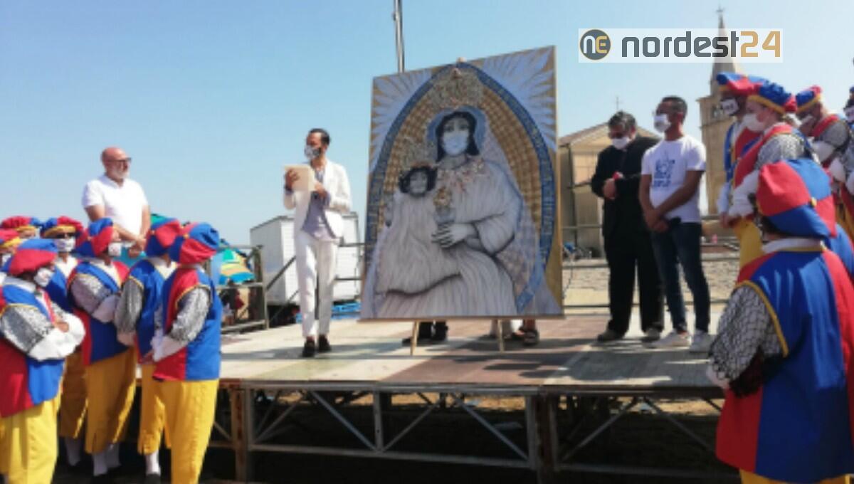 L’artista Dì Berg dona alla città la sua ultima opera “Madonna dell’Angelo 2020 Omaggio a Caorle” - 