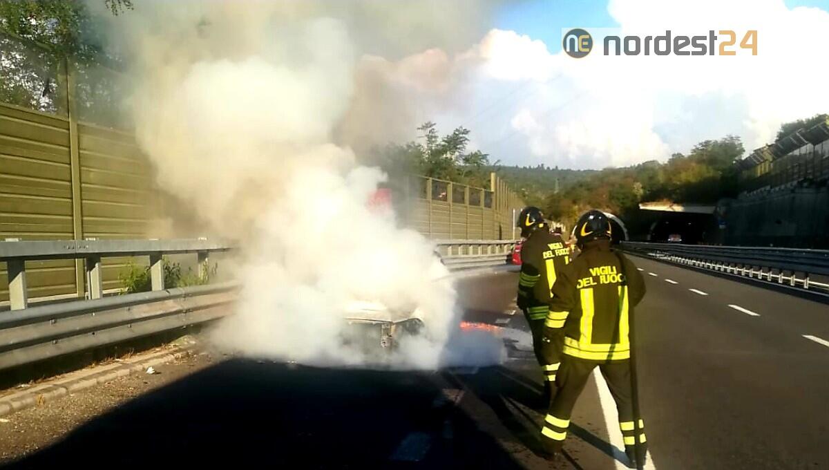 Trieste. Incendio di un'auto all'altezza di Cattinara: distrutta - 