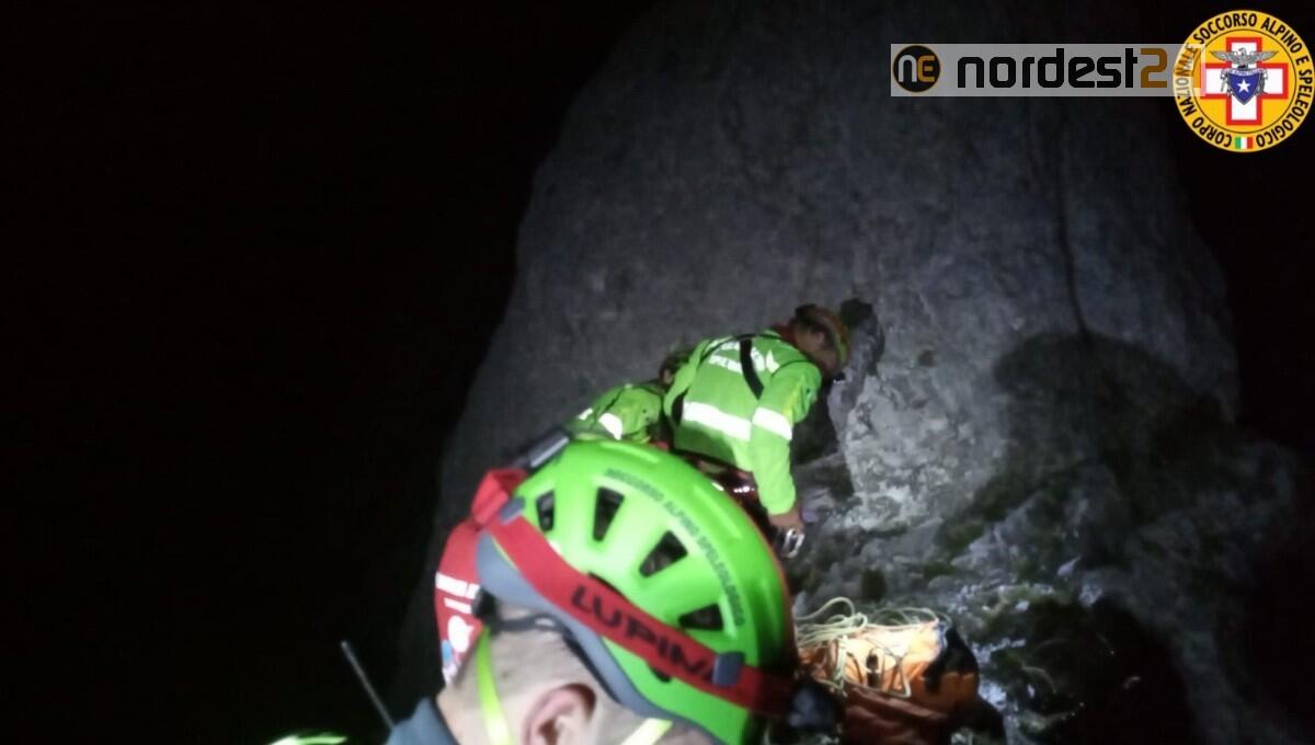 Recuperato uno dei 2 alpinisti sul Campanile delle Genziane - 