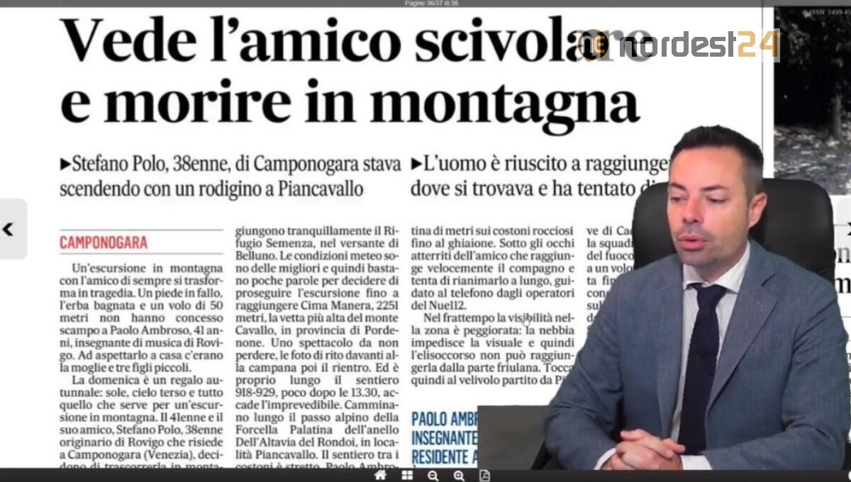 Piancavallo, 41enne precipita e muore. Rassegna stampa 28 settembre - 