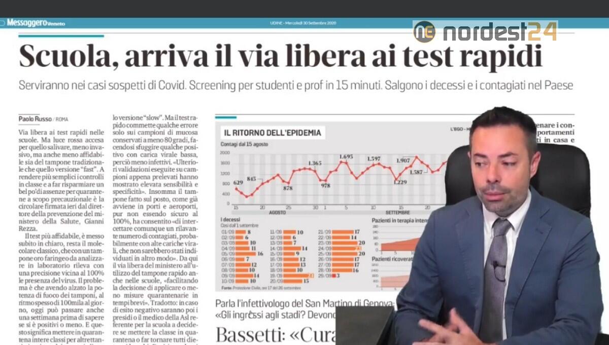 Scuola, via libera ai test rapidi. Rassegna stampa 30 settembre - 