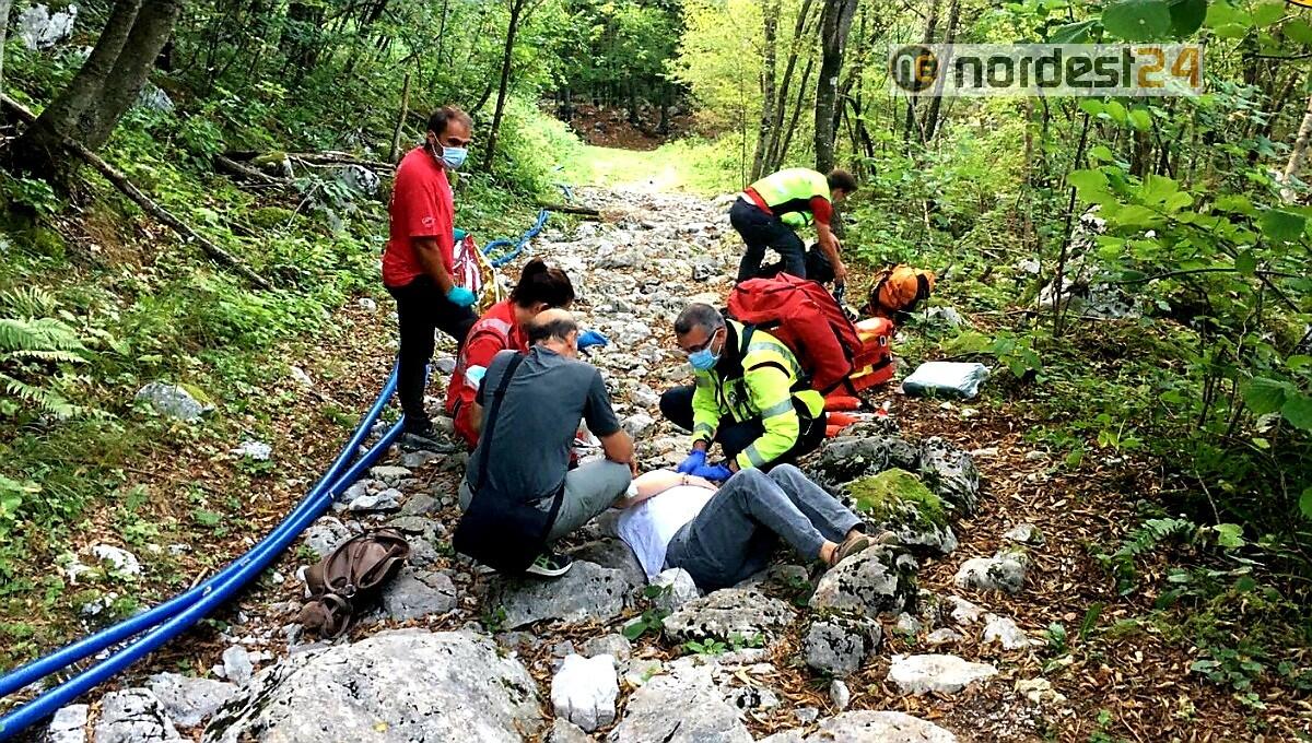 Soccorsa una donna con trauma cranico in Val Resia - 