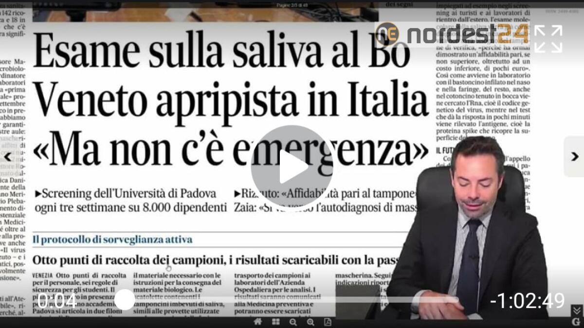 Arriva il test sulla saliva. Rassegna stampa 10 settembre - 