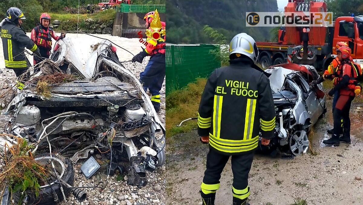 Esce di strada e finisce nel torrente durante il maltempo - 