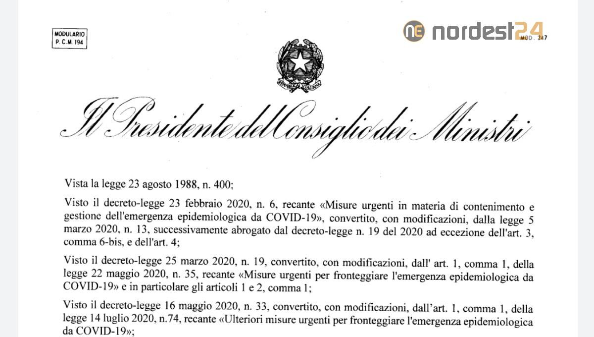 Scarica il nuovo Dpcm Conte Pdf 18/10/2020 - 