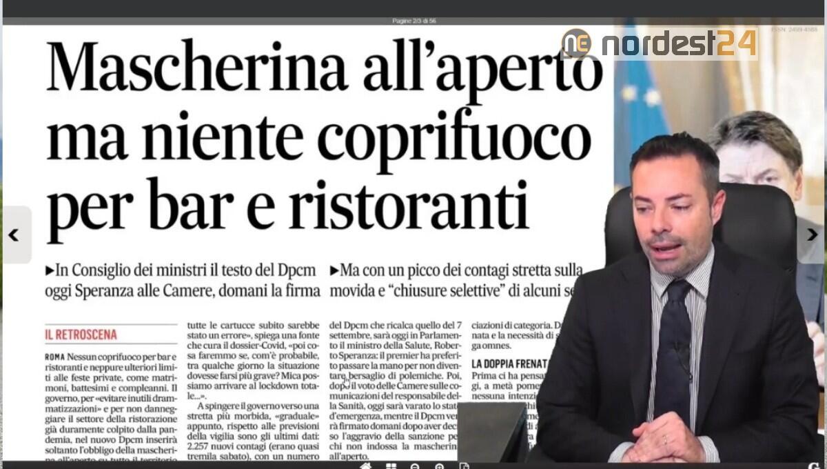 Nuovo Dpcm, domani la firma. Rassegna stampa 6 ottobre - 