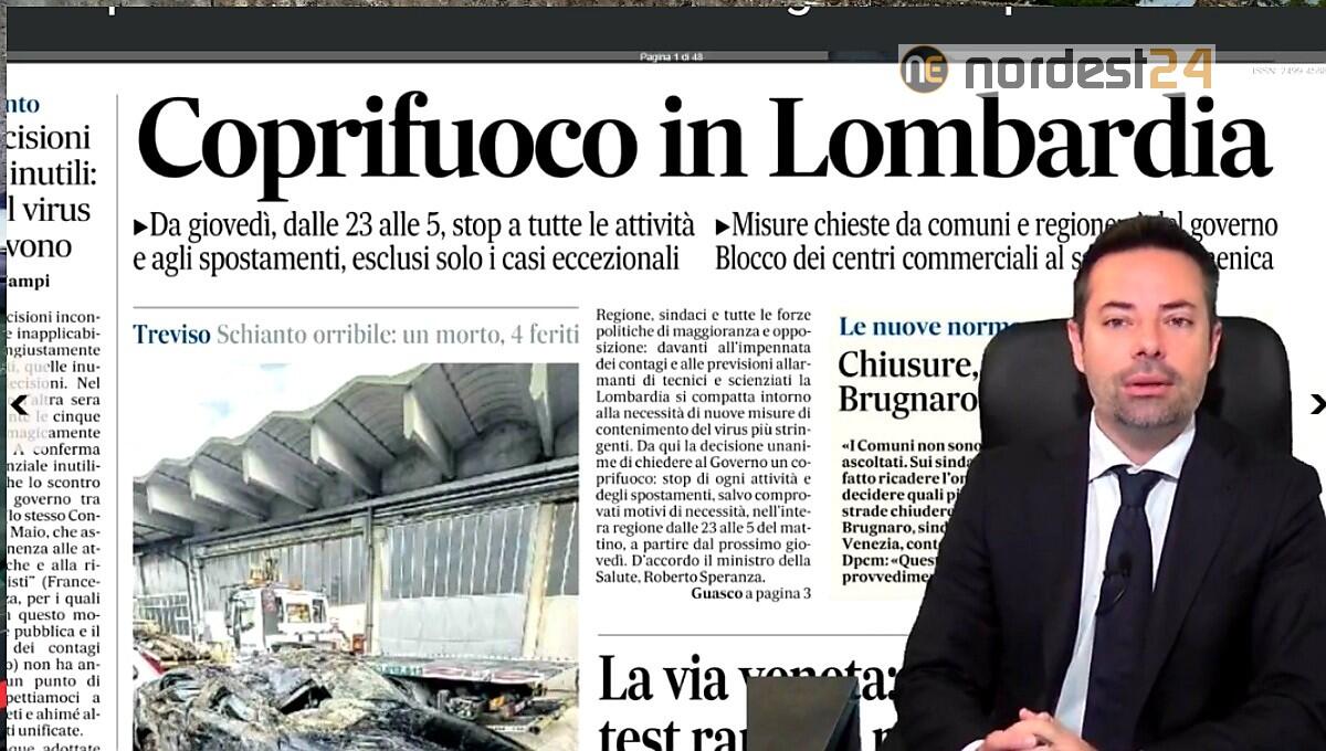 Chiusure sabato domenica e coprifuoco in Lombardia. Rassegna stampa 20 ottobre - 