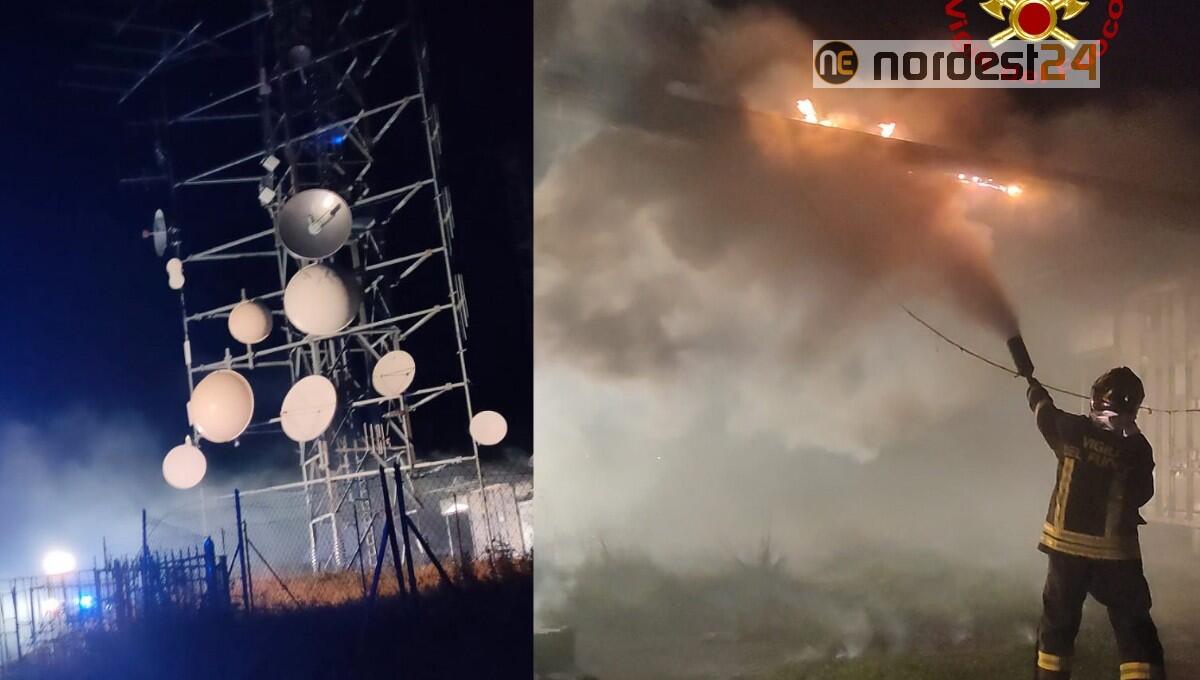 Bruciano i ripetitori delle antenne Radio TV: danni ingenti - 