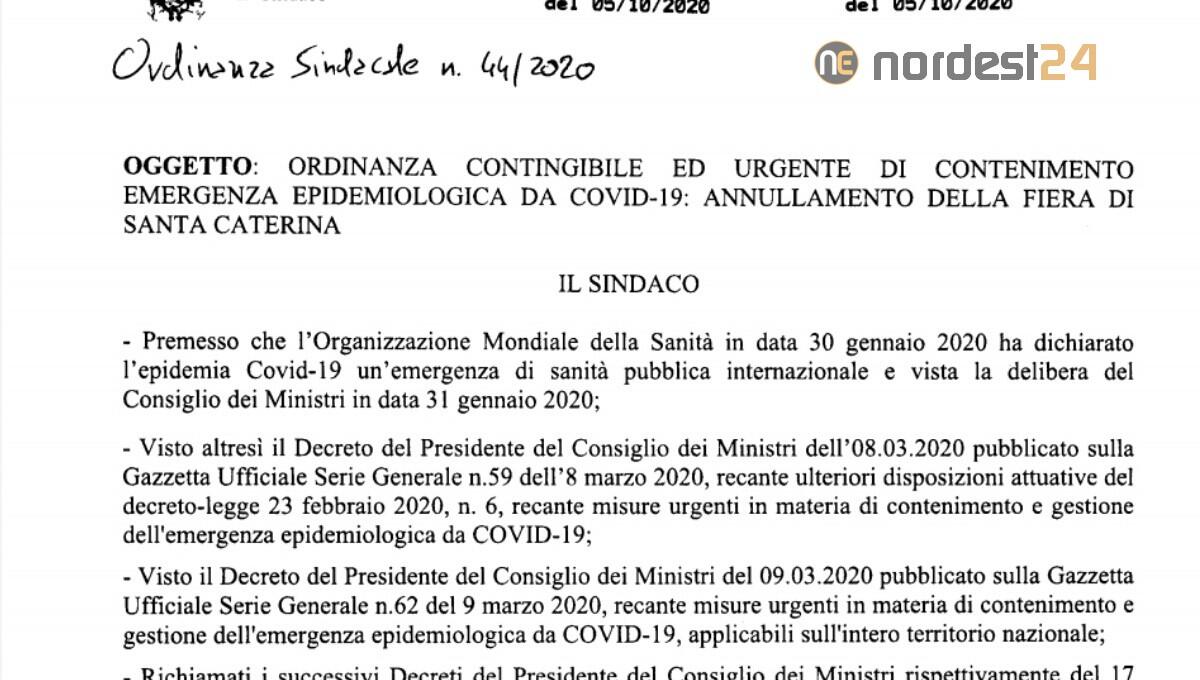 Udine, Coronavirus: annullata la Fiera di Santa Caterina, ecco l'Ordinanza - 