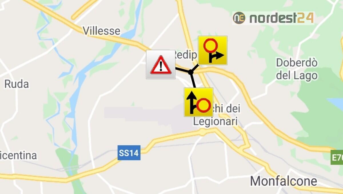 A4, chiuso tratto Redipuglia - Villesse per autoarticolato incendiato - 