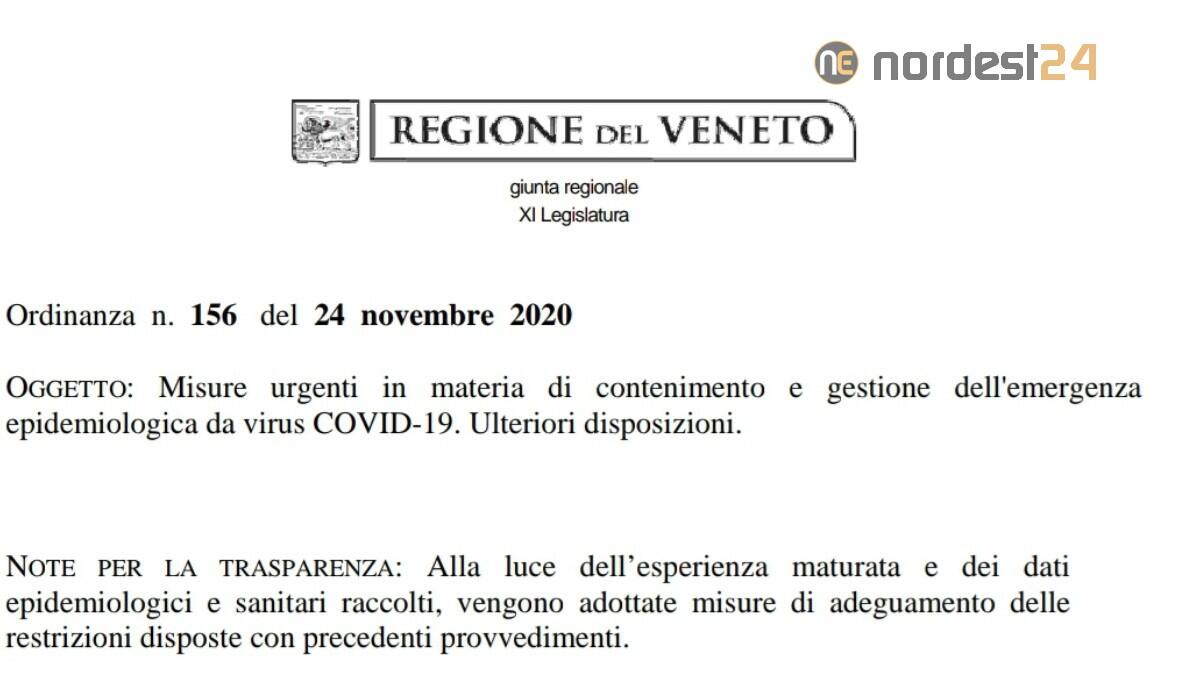 Zaia ha firmato la nuova ordinanza del 24/11/2020 - Scarica PDF - 