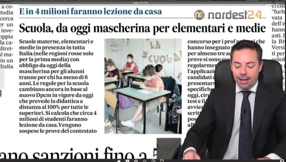Scuola, mascherina obbligatoria. Rassegna stampa 6 novembre - 
