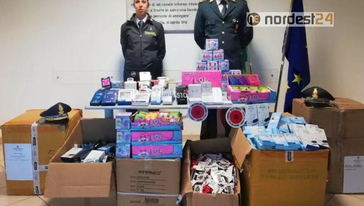 Portogruaro, sequestrati oltre 6 mila prodotti illegali con marchi contraffatti - 