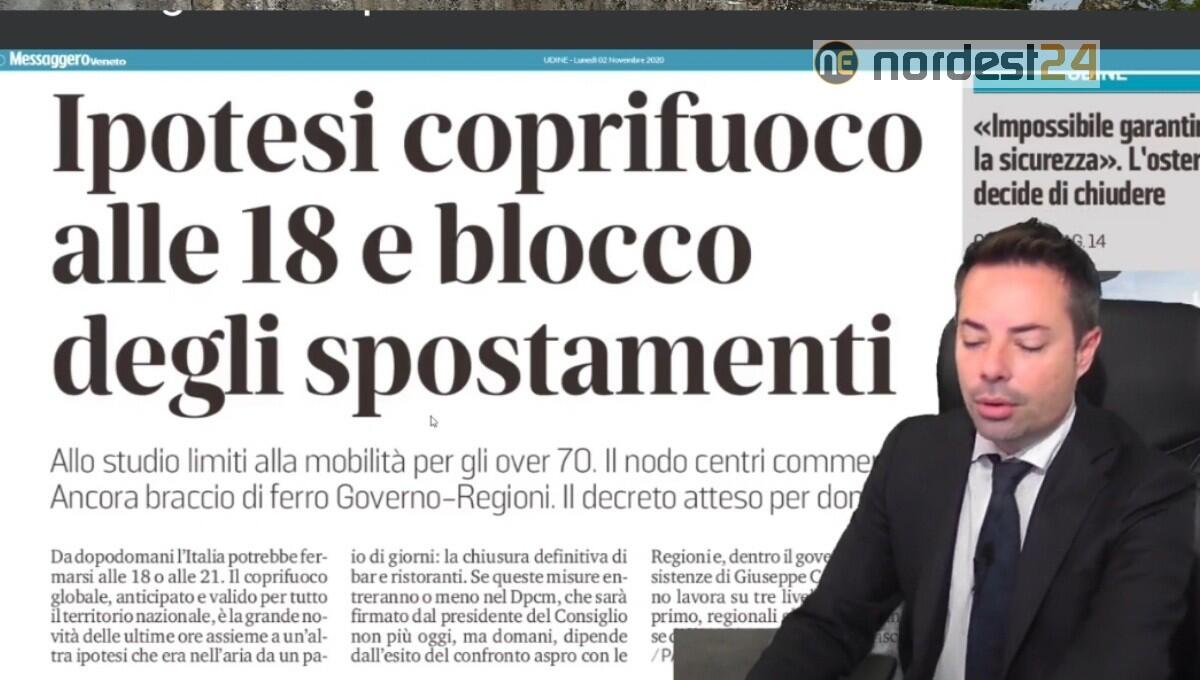 Dpcm, tutti a casa alle 18.  Rassegna stampa 2 novembre - 