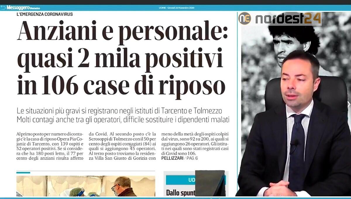 Fvg, 2mila contagi nelle case di riposo. Rassegna stampa 26 novembre - 