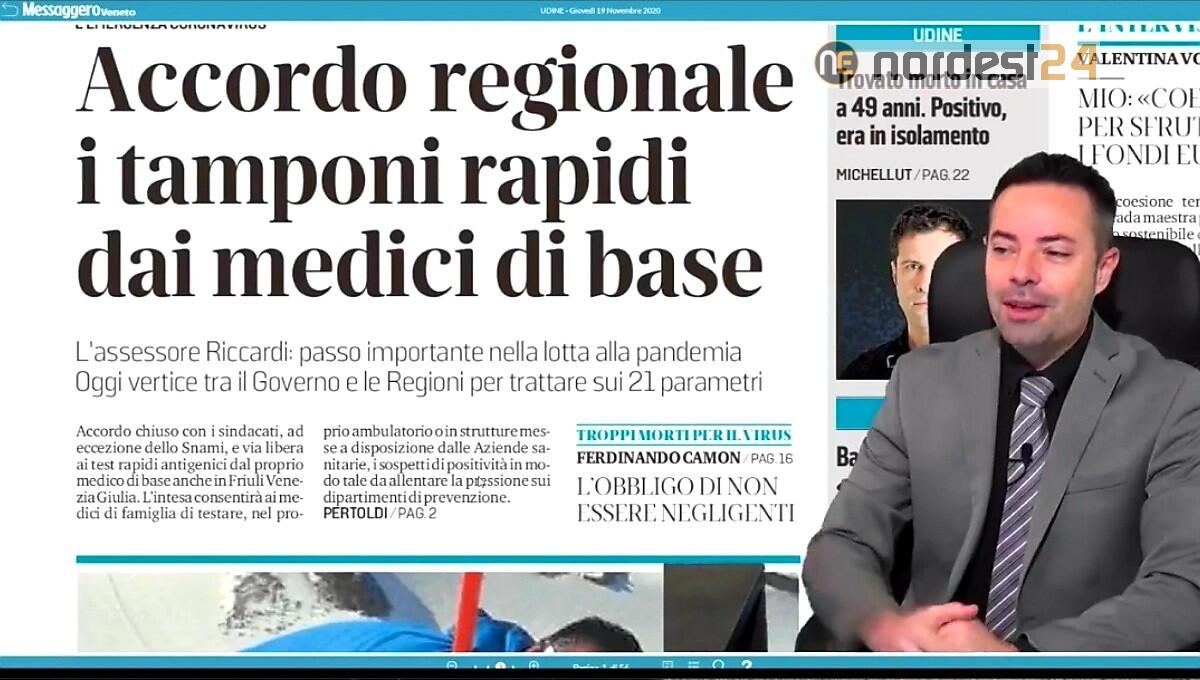 Tamponi rapidi dai medici di base. Rassegna stampa 19 novembre - 