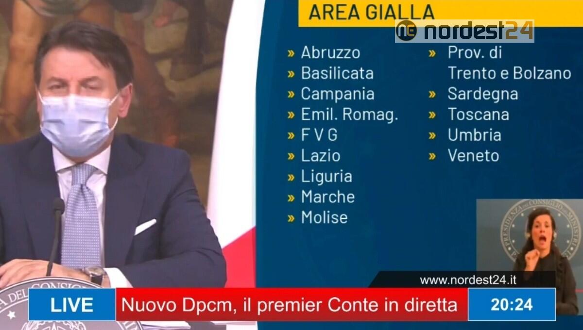 Conte in diretta: "Fvg e Veneto sono zona gialla" - 
