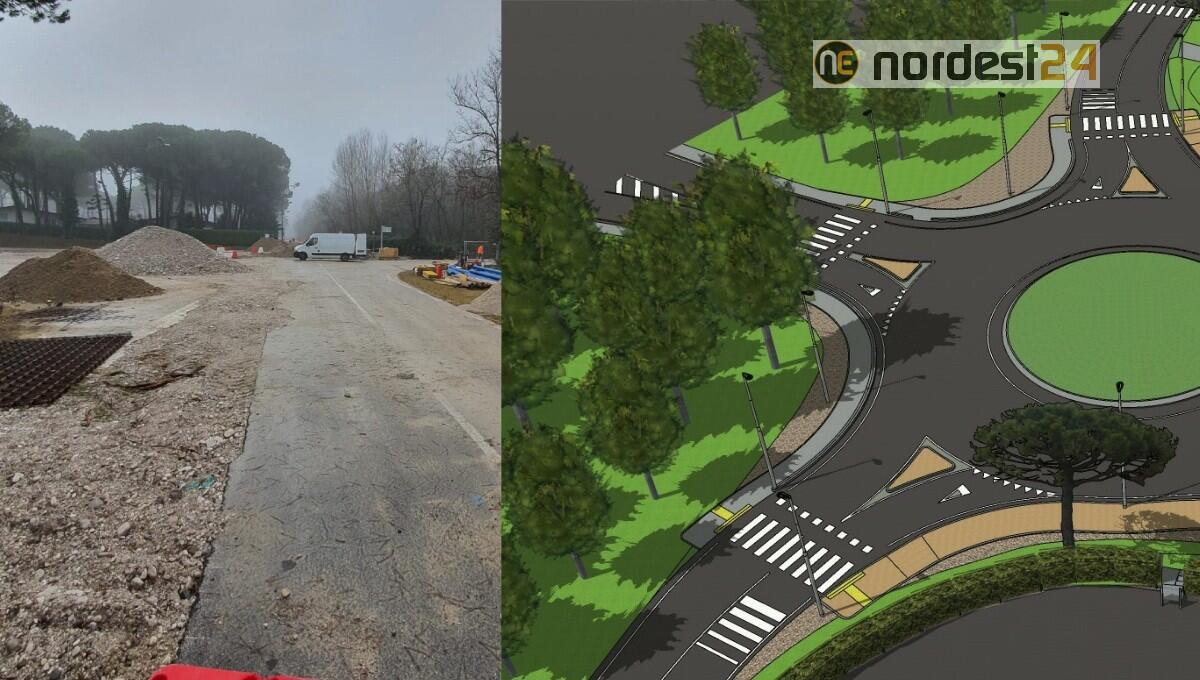 A Lignano Riviera al via i lavori per la rotatoria tra Viale delle Arti e Corso dei Continenti - 