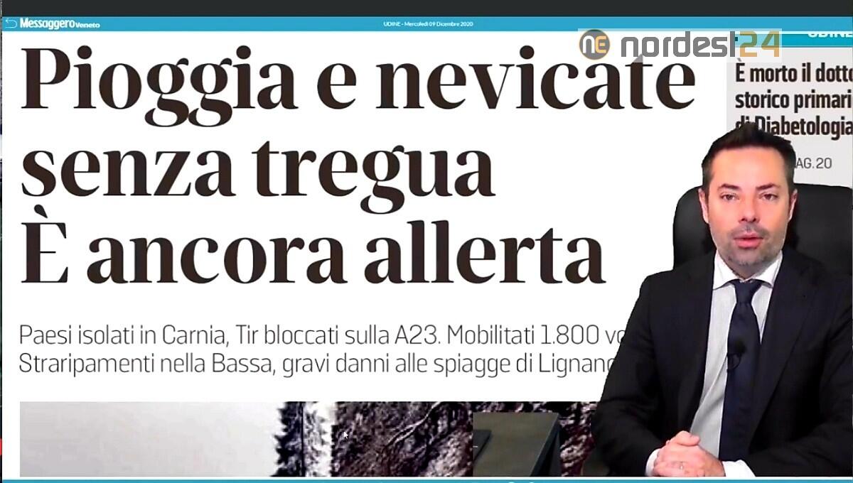 Ancora maltempo e danni a Nordest.  Rassegna stampa 9 dicembre 2020 - 