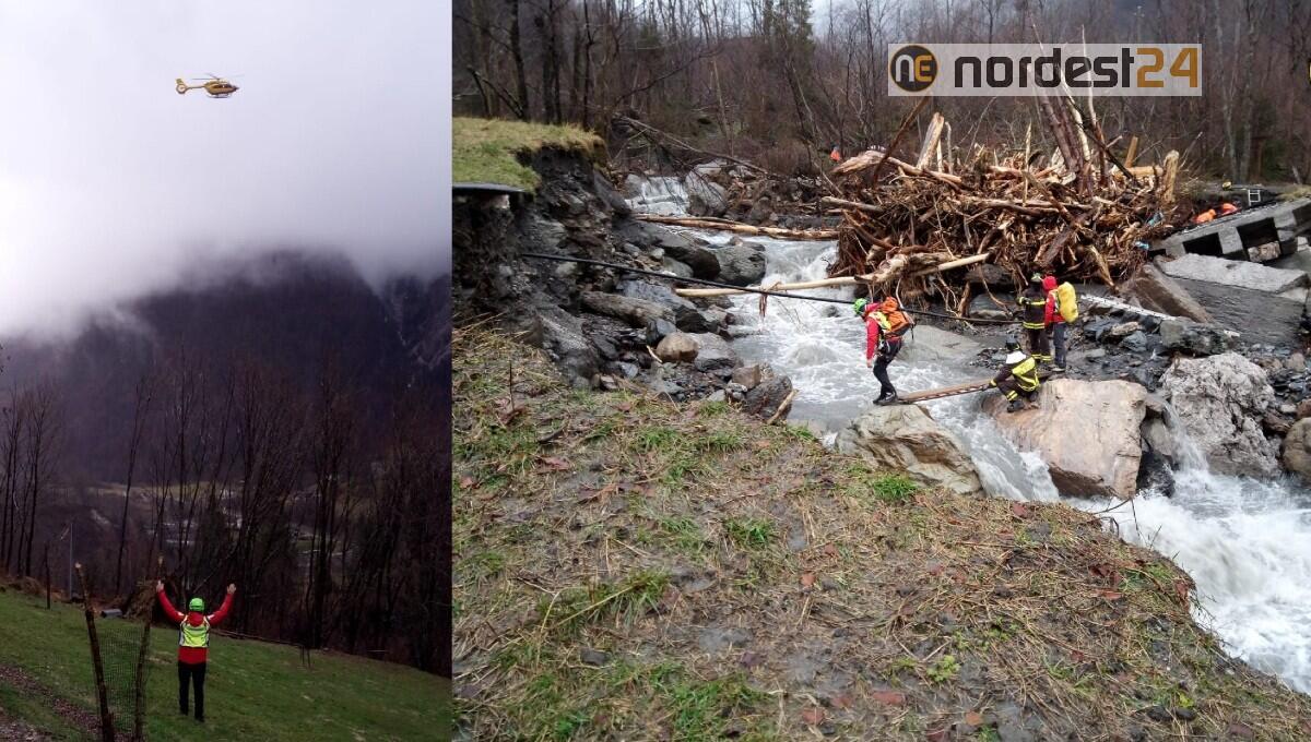 Maltempo, recuperata con l'elicottero una coppia di villeggianti - 