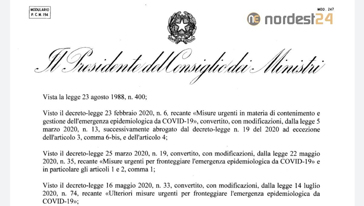 Conte firma il Dpcm del 3/12/2020 - Scarica PDF ed Allegati - 