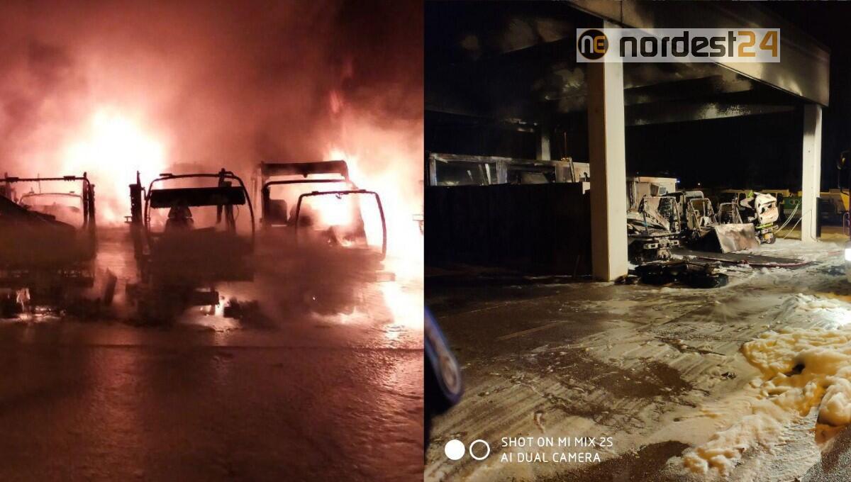 Incendio nella sede di Contarina: danni ingenti, mezzi distrutti - 