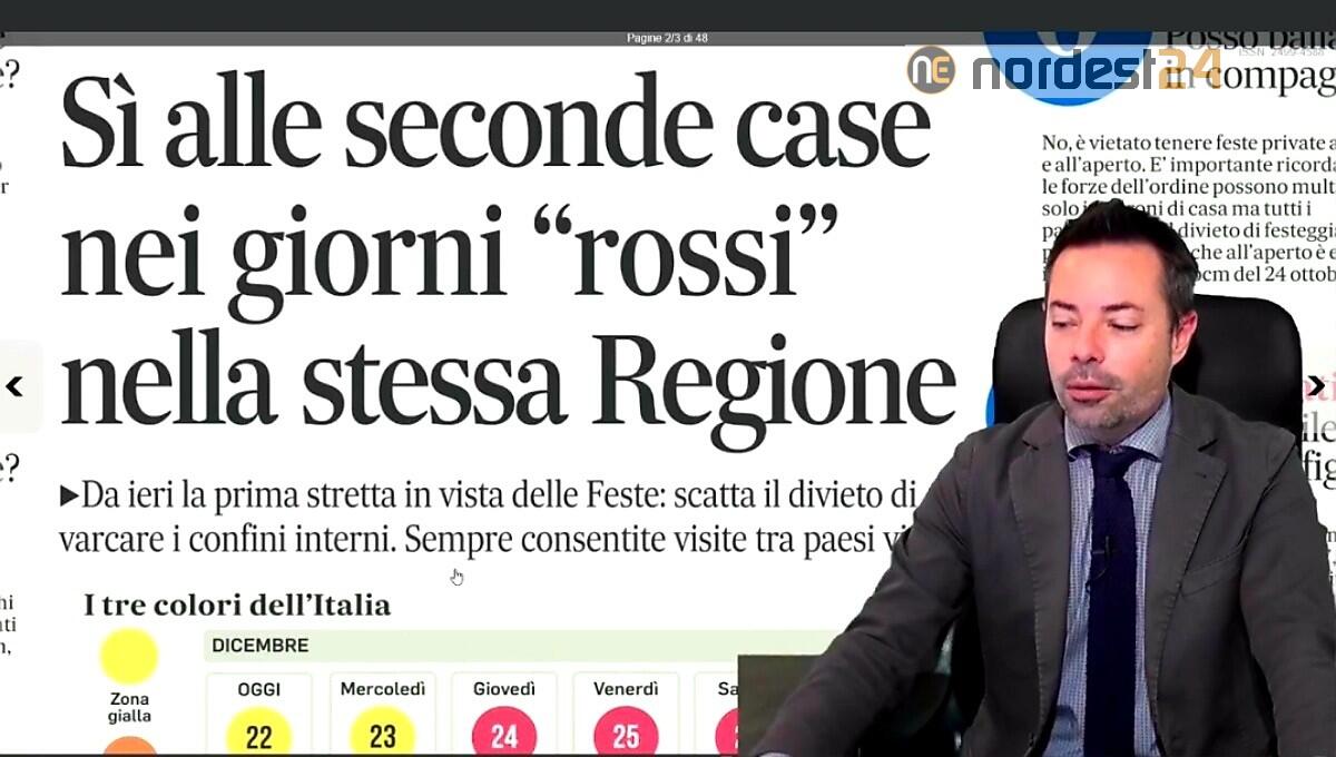 Spostamenti, visite e seconde case: le risposte del governo. Rassegna stampa 22 dicembre - 