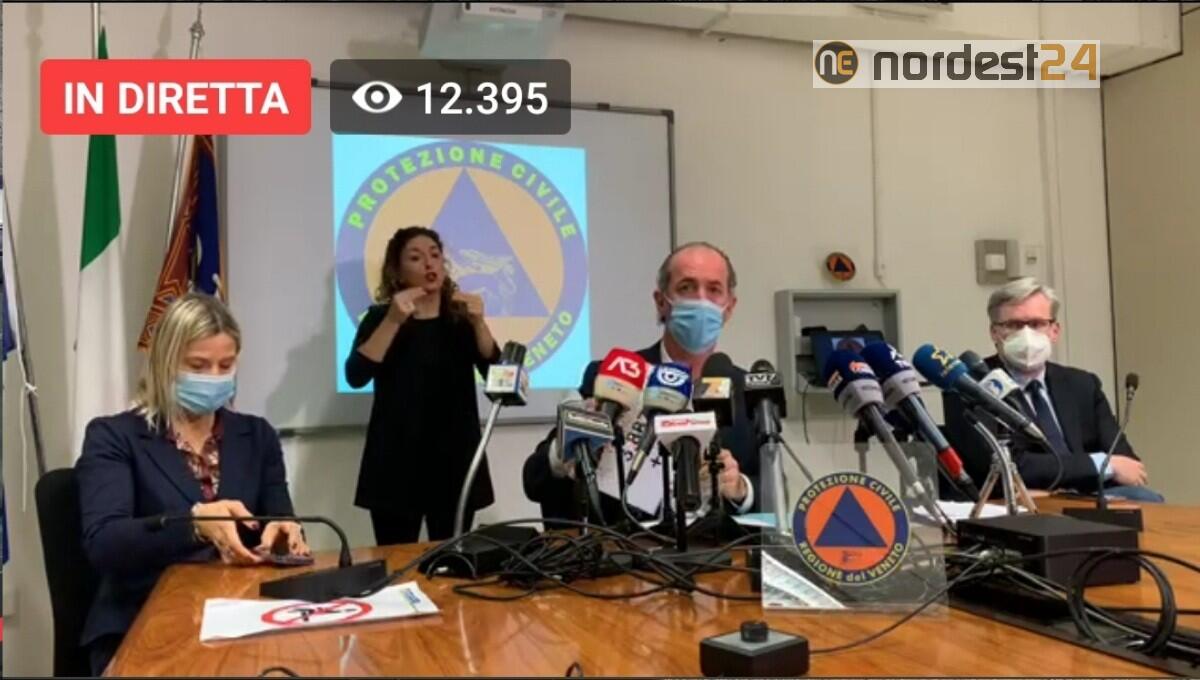 Zaia: "dati peggiorati in Veneto, curva in ritardo e ancora assembramenti" - 
