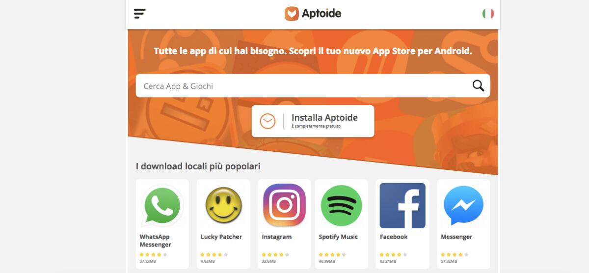 Aptoide installer per Android, ultima versione aggiornata - Aptoide download APK - 