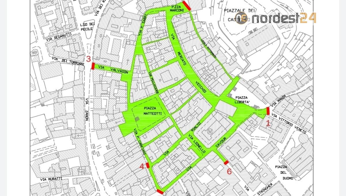 Udine. Il sindaco "blinda" il centro storico con varchi d'accesso: l'Ordinanza - 