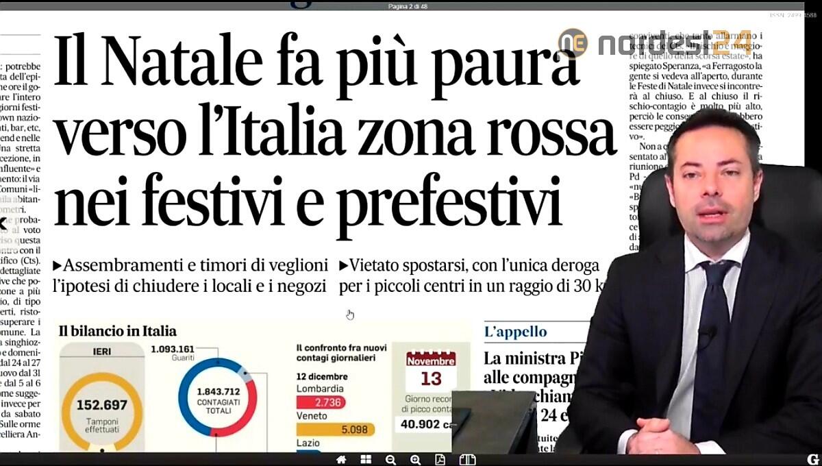 L'Italia verso la zona rossa prefestivi e festivi. Rassegna stampa 14 dicembre - 