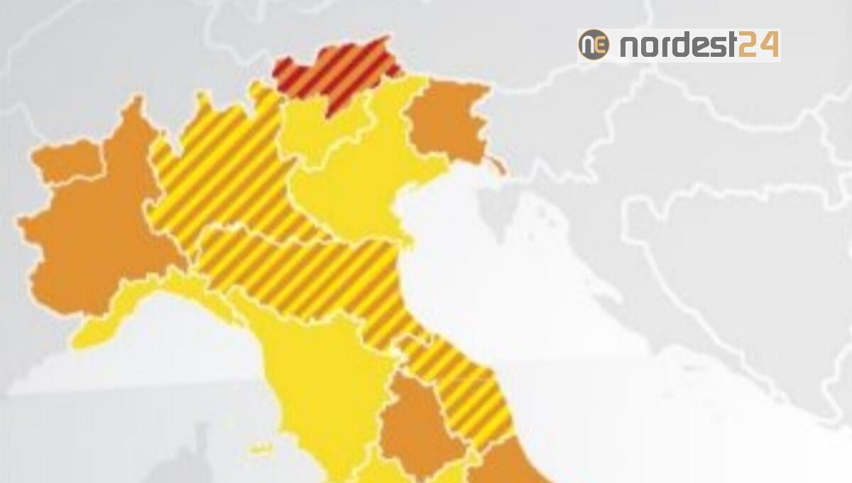 Oggi i colori per le zone di rischio delle Regioni: la previsione - 