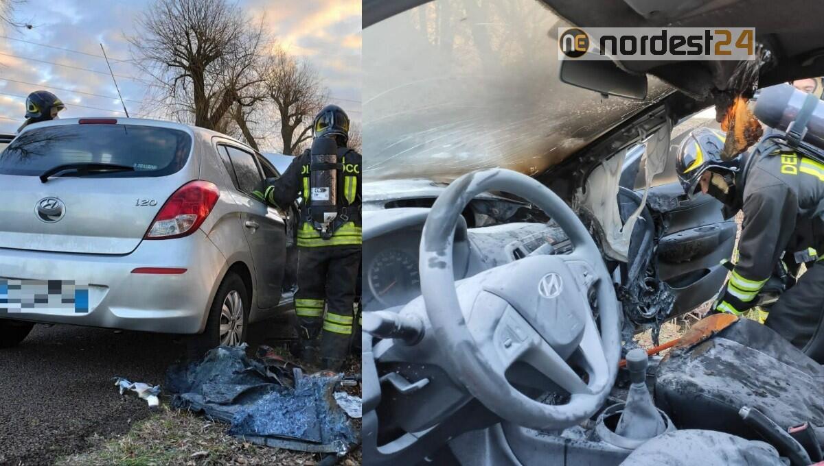 Incendio di un'automobile a Sacile: nessun ferito - 