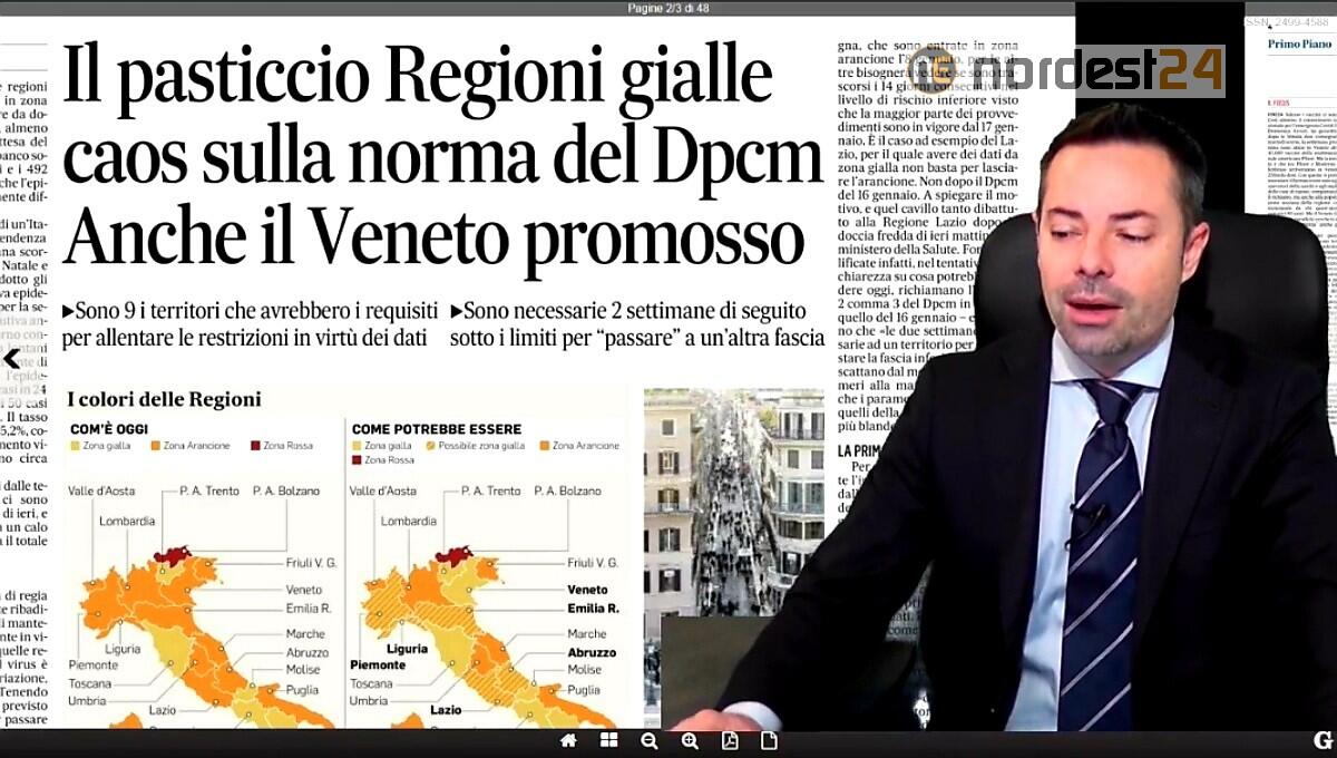 Che colore saremo? Rt in calo a Nordest. Rassegna stampa 29 gennaio - 