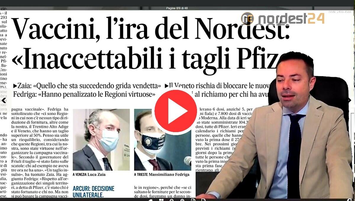 Taglio vaccini: l'ira del Nordest, da domani solo richiami. Rassegna stampa 18 gennaio - 