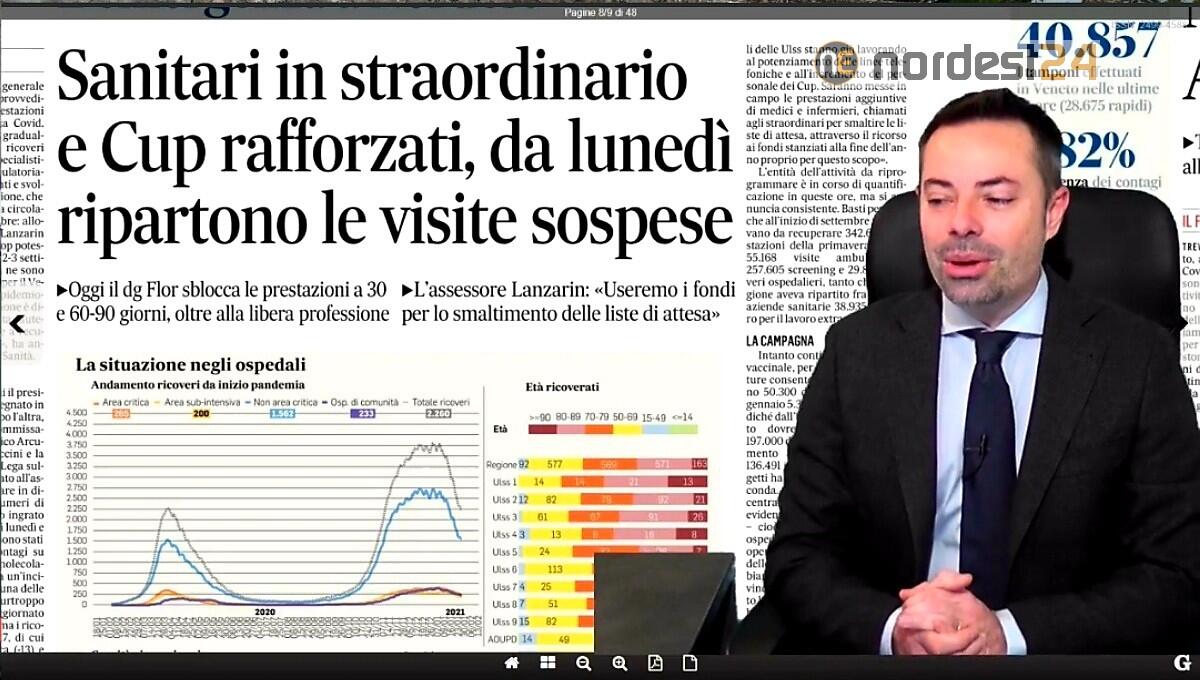 In Veneto da lunedì ripartono le visite programmate.  Rassegna stampa 27 gennaio - 