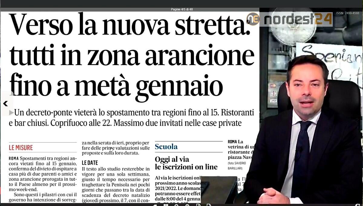 Verso nuove restrizioni fino al 15/01. Rassegna stampa 4 gennaio - 