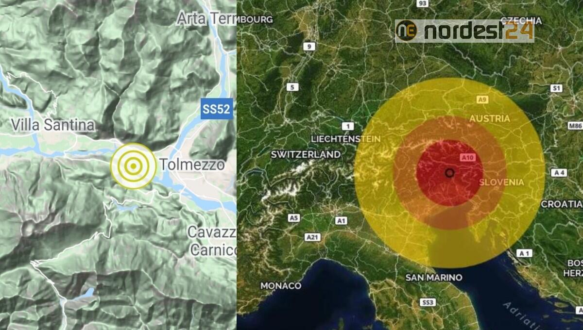 Scossa di terremoto in Carnia, epicentro a Verzegnis - 