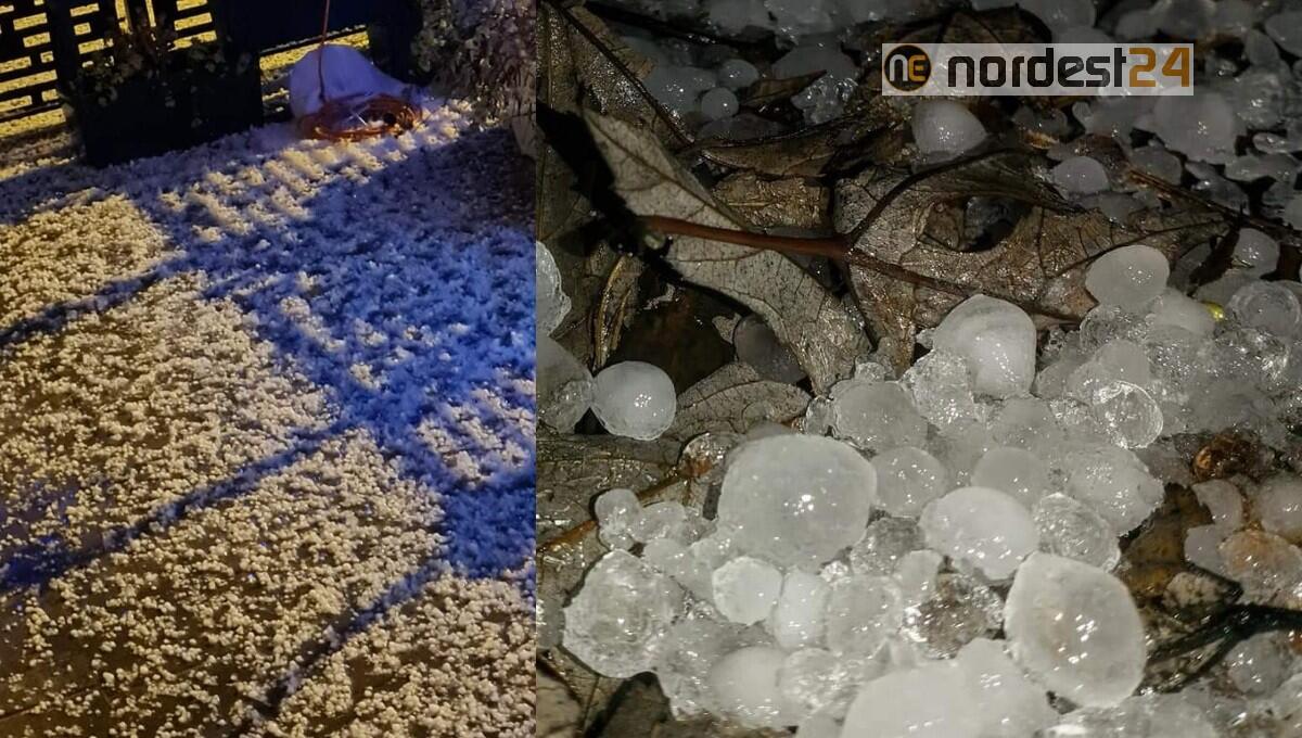 Grandinata nella notte a Lignano Sabbiadoro - FOTO VIDEO - 