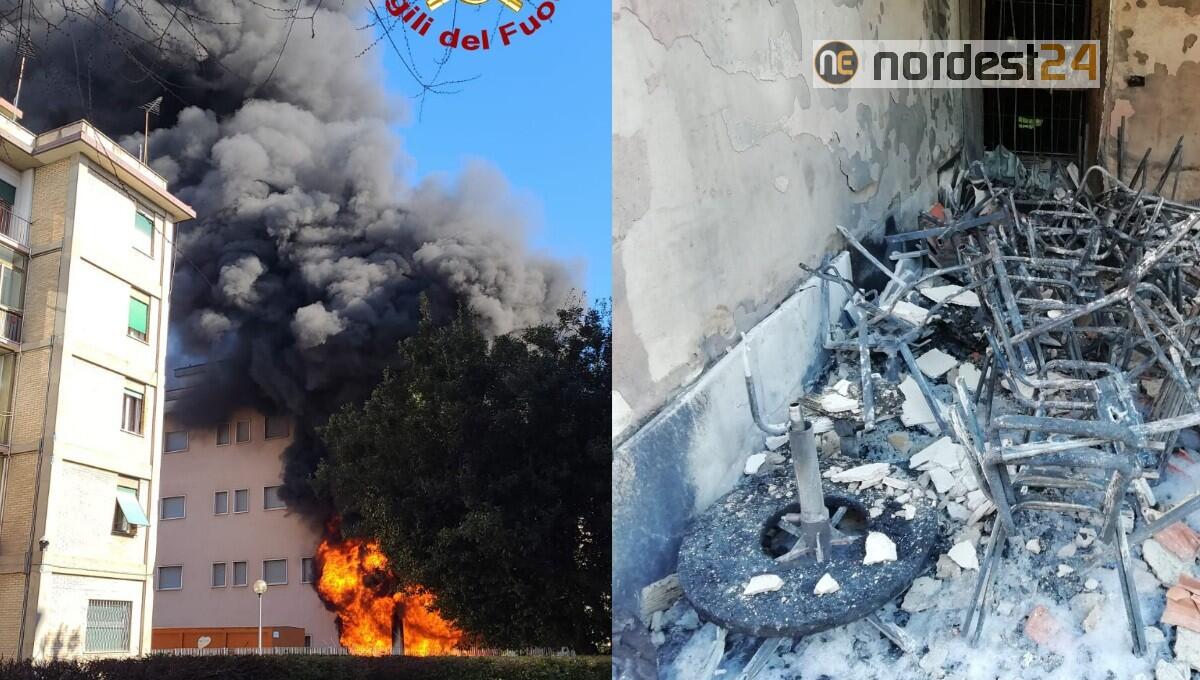 Treviso, incendio in piazza Martiri di Belfiore: colonna di fumo visibile a km - 