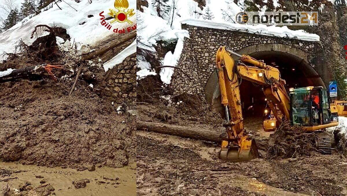 Maltempo, frana a Forno di Zoldo invade la sede stradale: nessun ferito - 