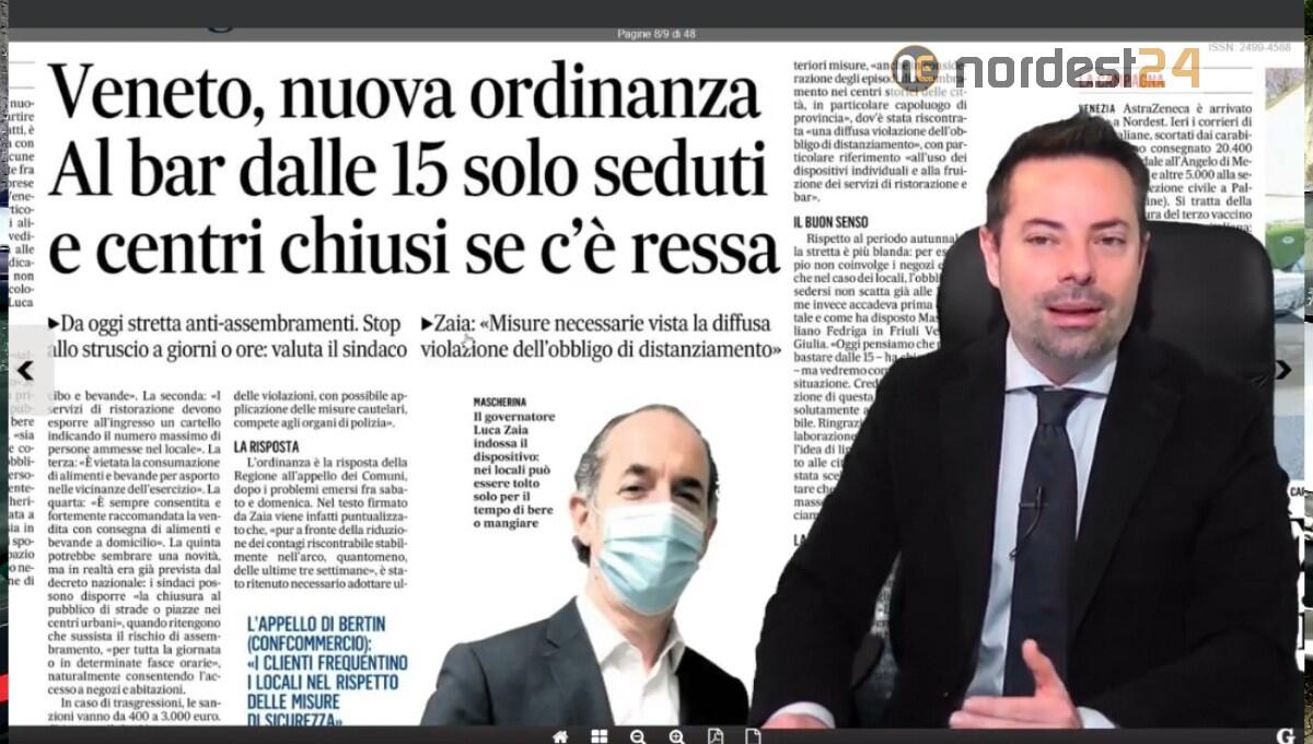 Nuova ordinanza in Veneto anti assembramenti. Rassegna stampa 10 febbraio - 