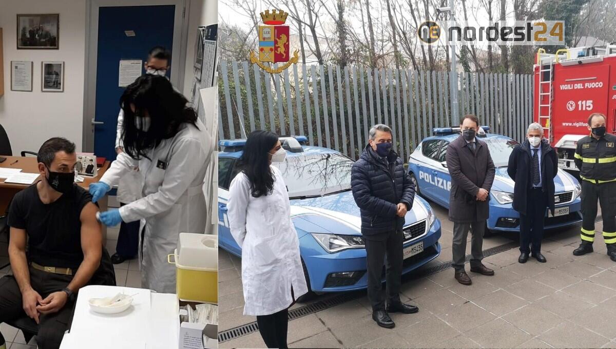 Questura di Pordenone, avviata la campagna vaccinale dei Vigili del Fuoco - 